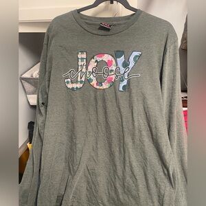 Love in faith Long Sleeve Shirt - Gray 2XL